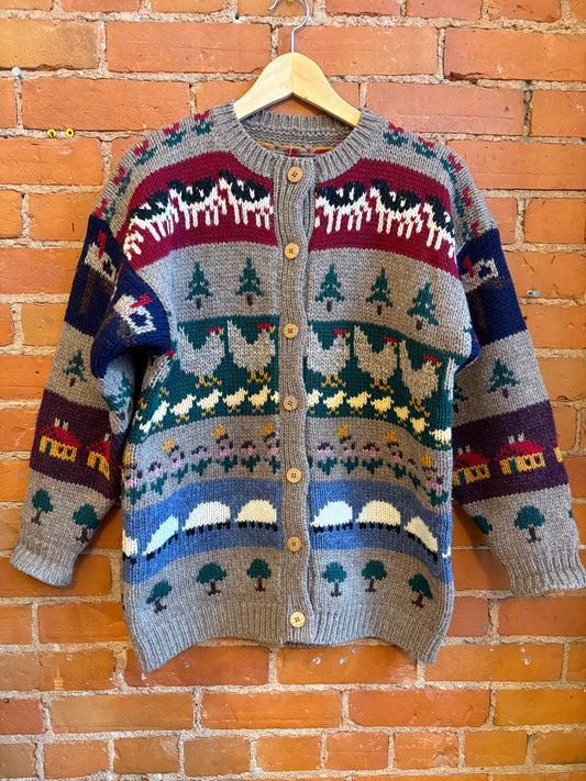 Hand Knit Farm Knit Cardigan