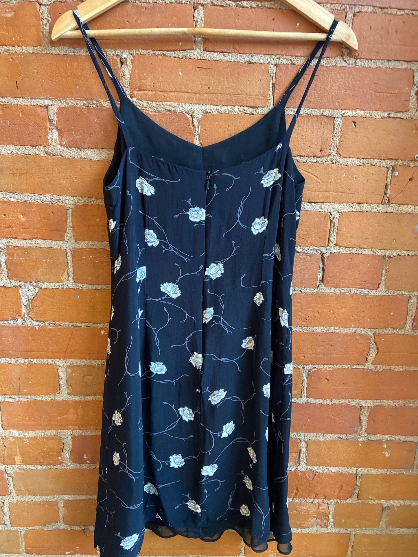 90's Jacob Black Floral Mini Dress
