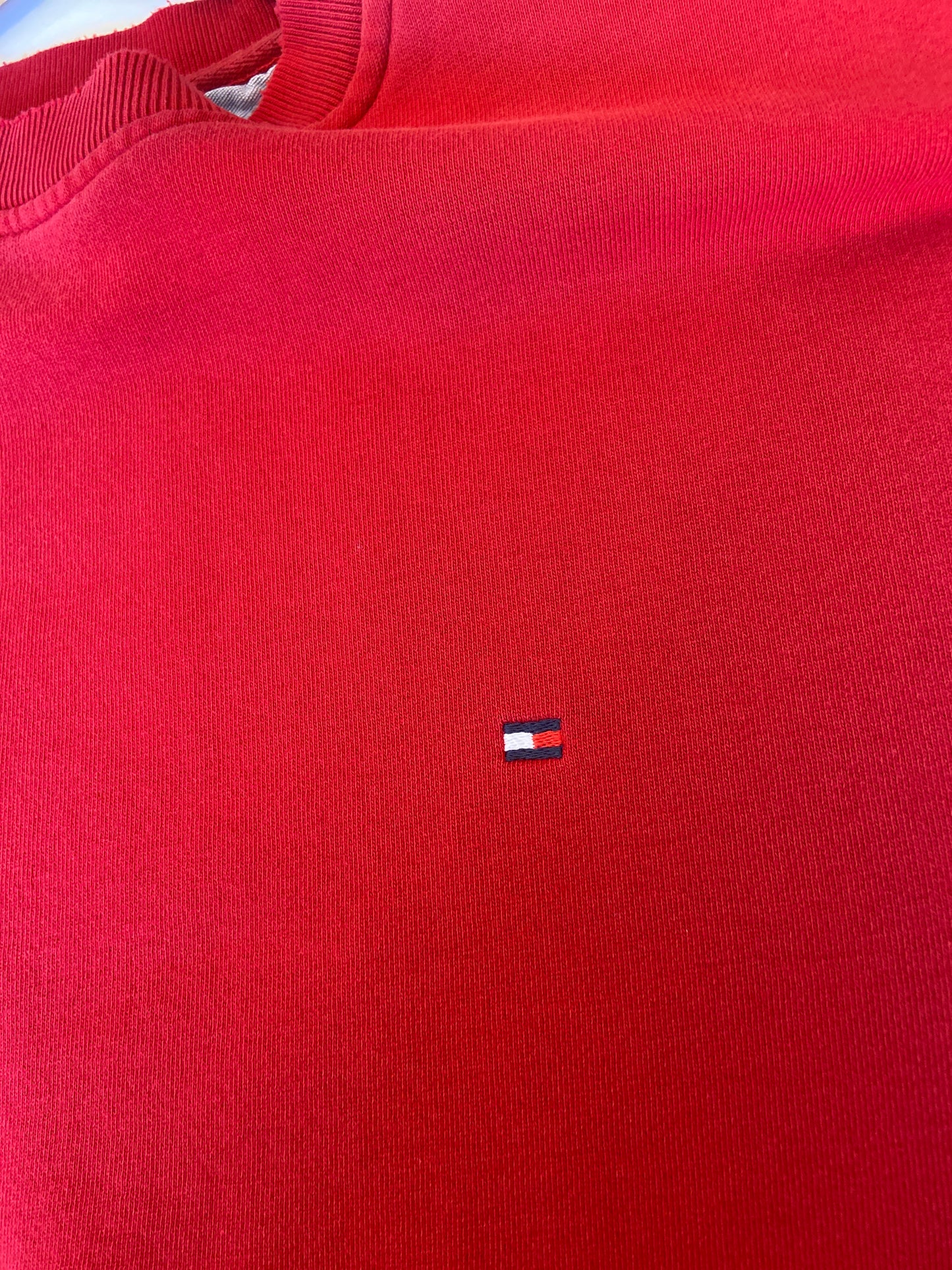 Tommy Hilfiger Distressed Red Crewneck