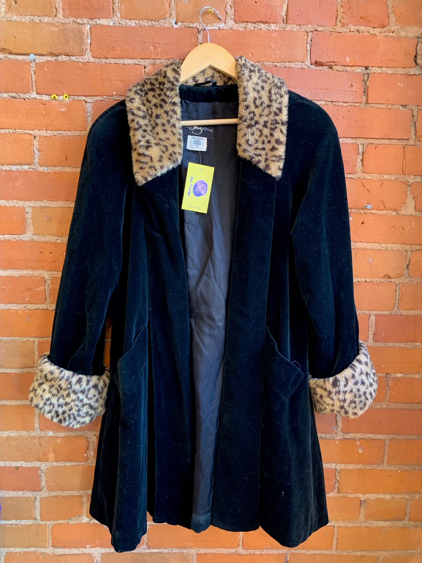 1990s Faux Leopard & Velvet Duster