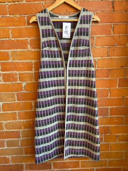60’s Geometric Long Wool Layering Piece