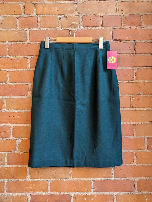 1980s Stephy-Mode Forest Green Wool Skirt