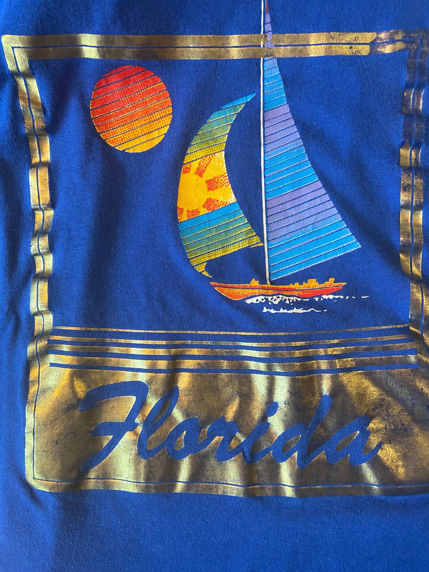 Blue & Gold Florida Sailboat T-Shirt