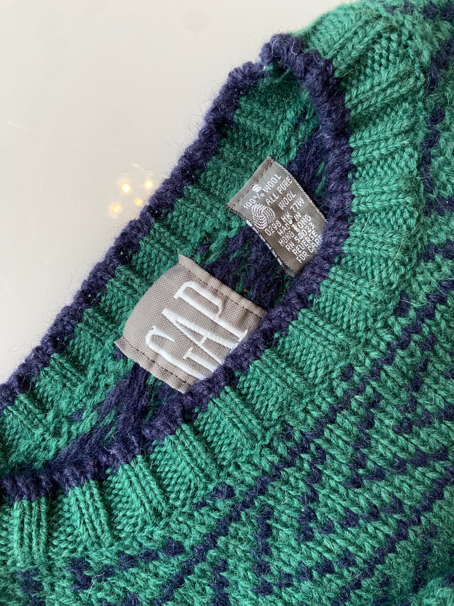 Green & Navy Wool GAP Sweater