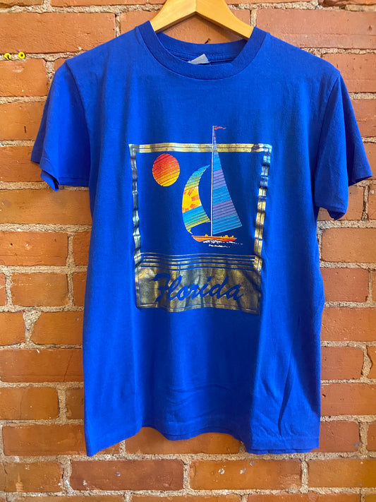 Blue & Gold Florida Sailboat T-Shirt