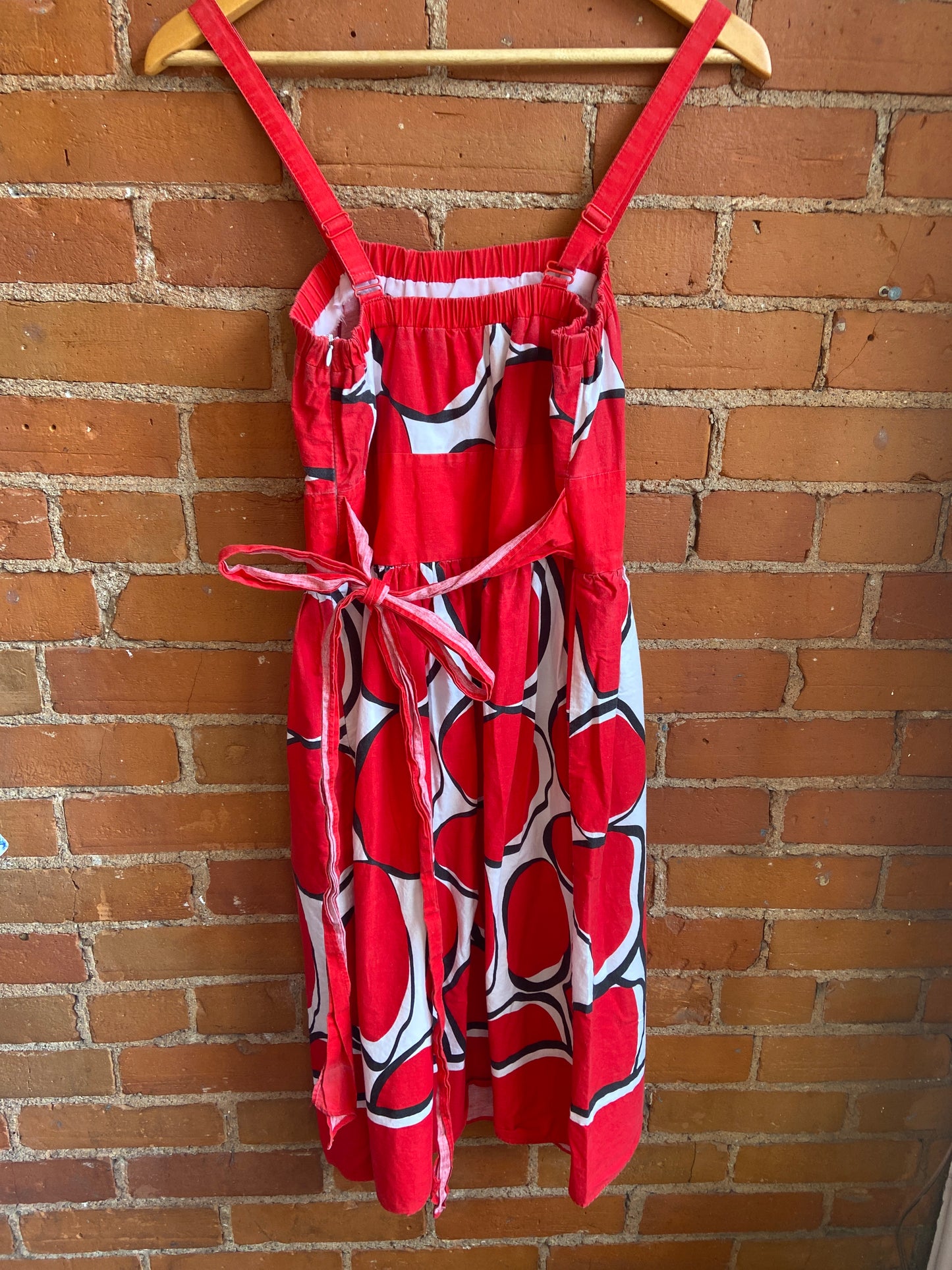 Red & White Cotton Polka Dot Dress