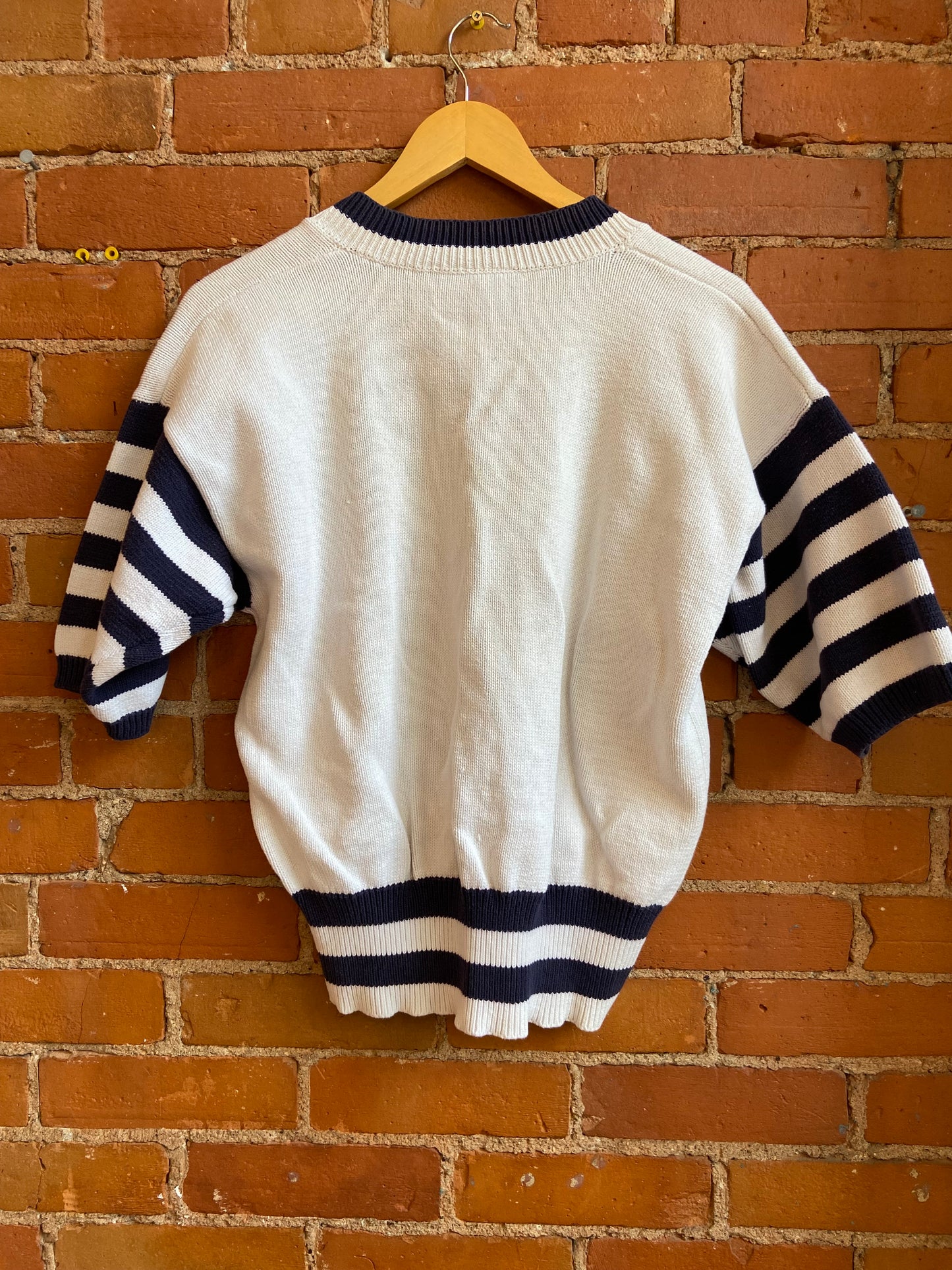 1980s Cotton Polkadot Sweater Top