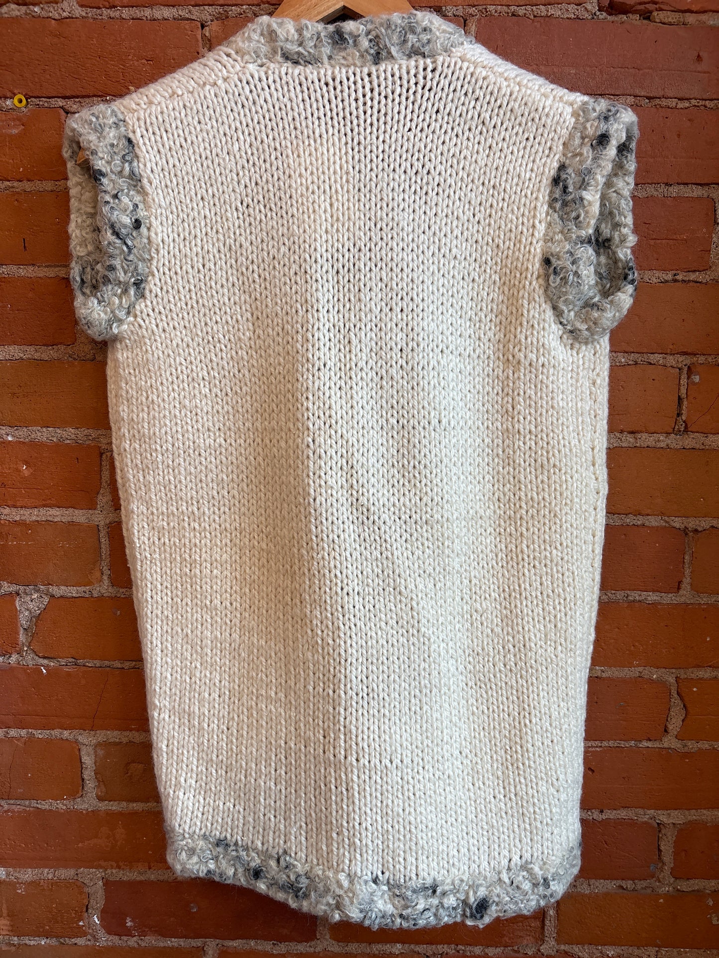 Homemade Knit Vest : Persian Lamb Trim
