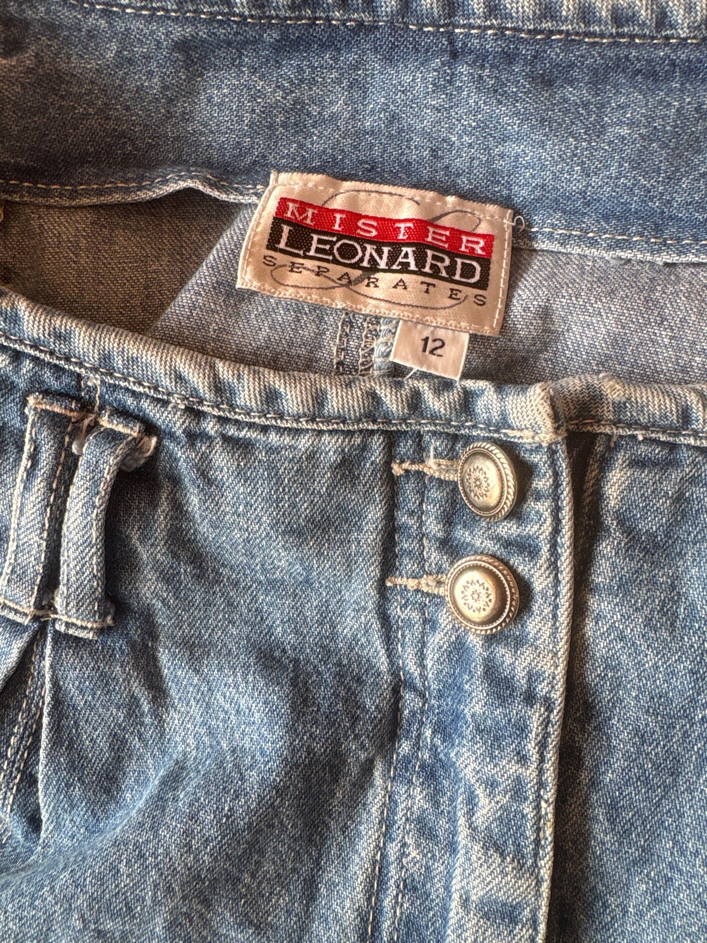 90’s High Waisted Denim Skirt