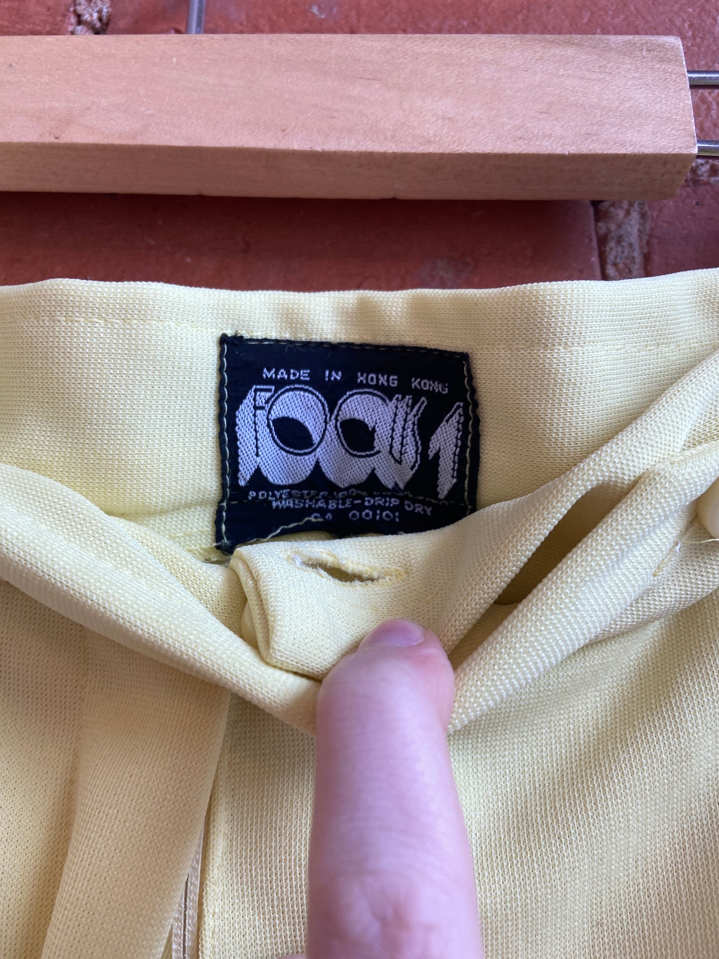 Focus 1 Pale Yellow High Rise, Wide Leg Pants