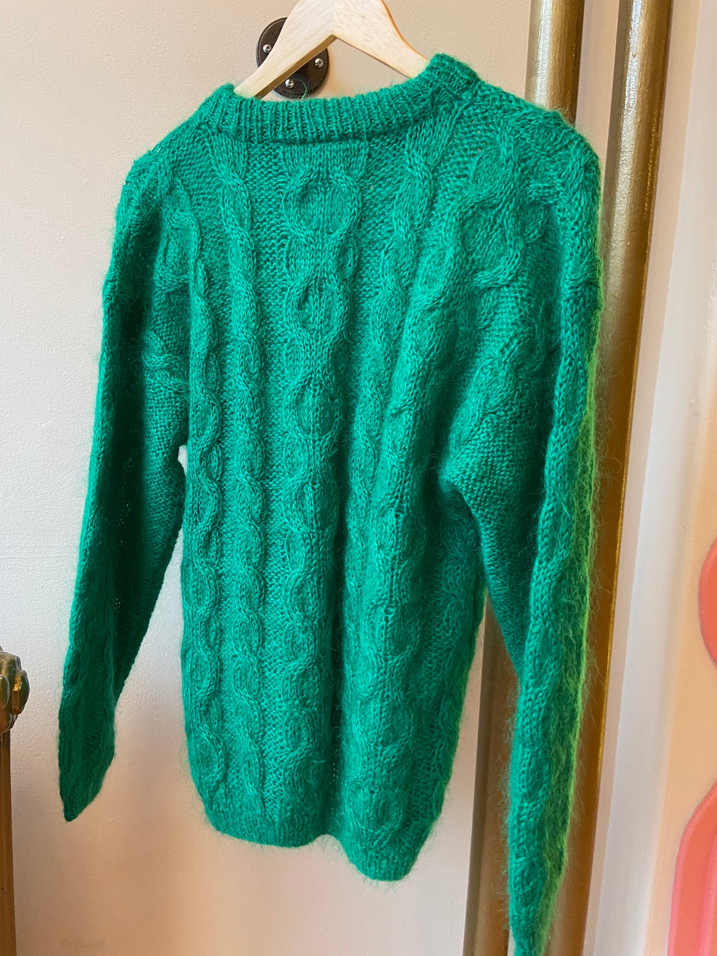 Bright Green Mohair Sweater