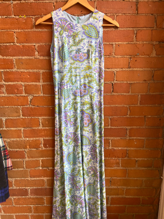 Ornate Floral Print Dress