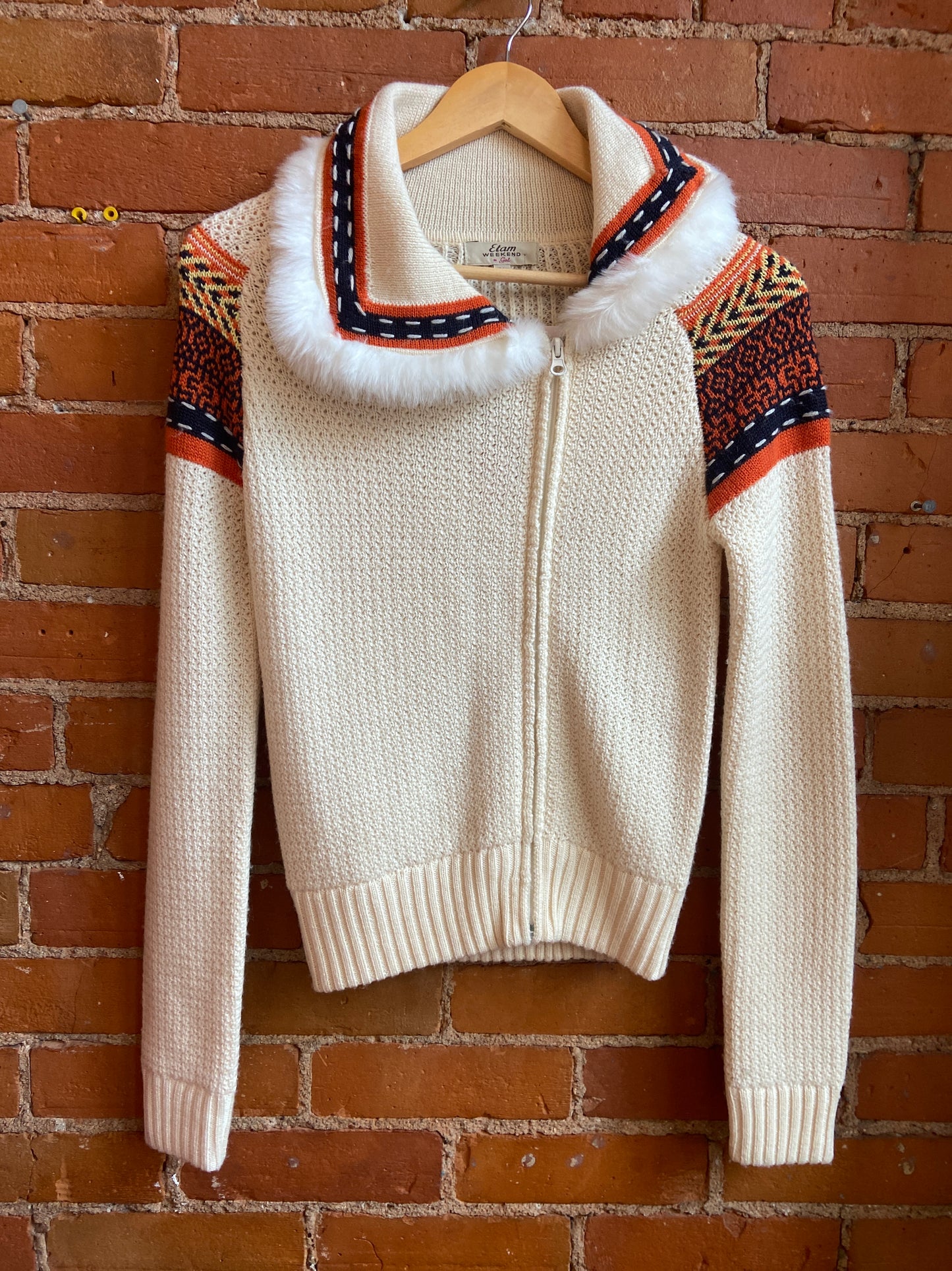 Deadstock Y2K Does 70's Zip Sweater