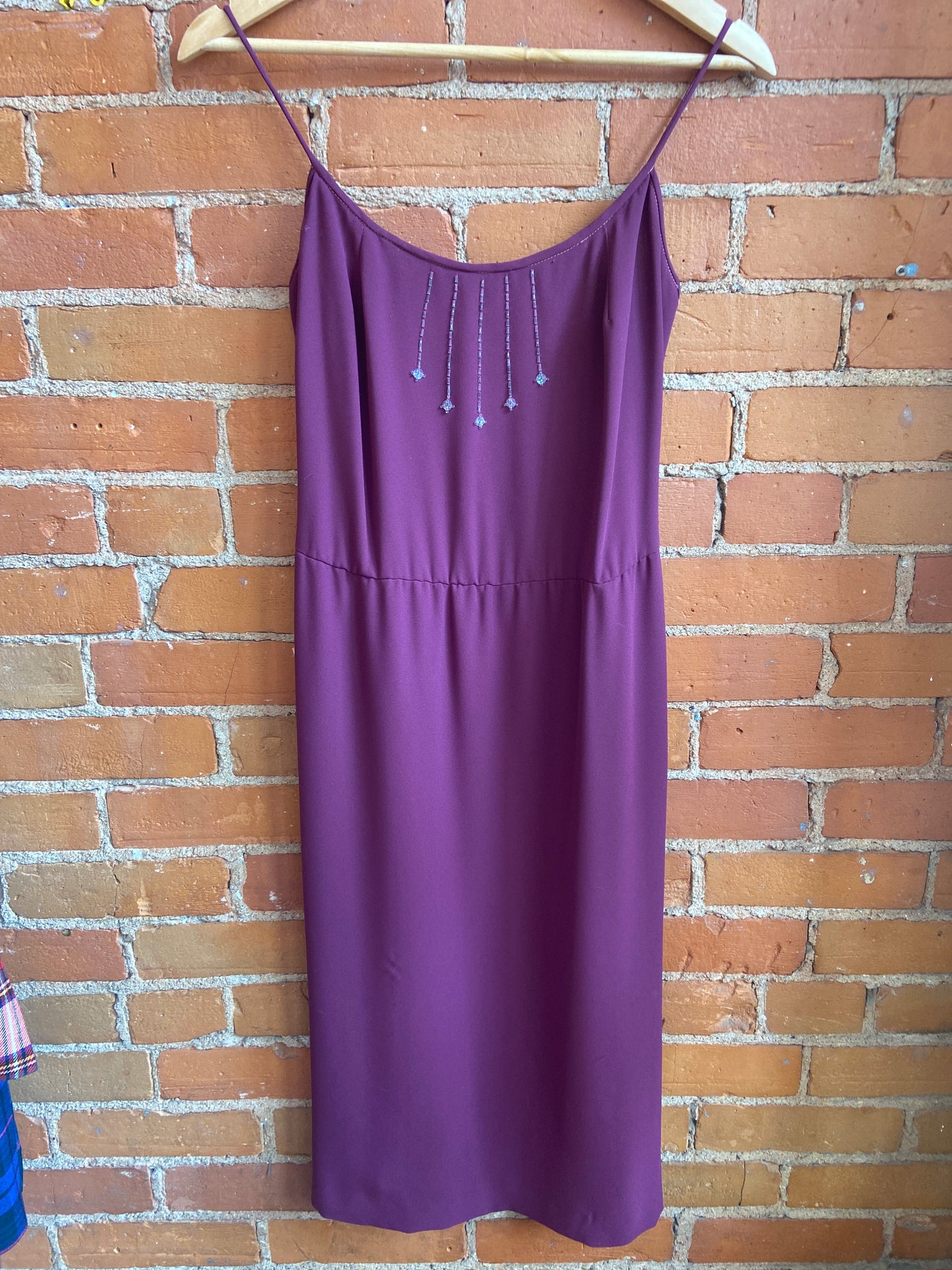 Spaghetti Strap Plum Dress