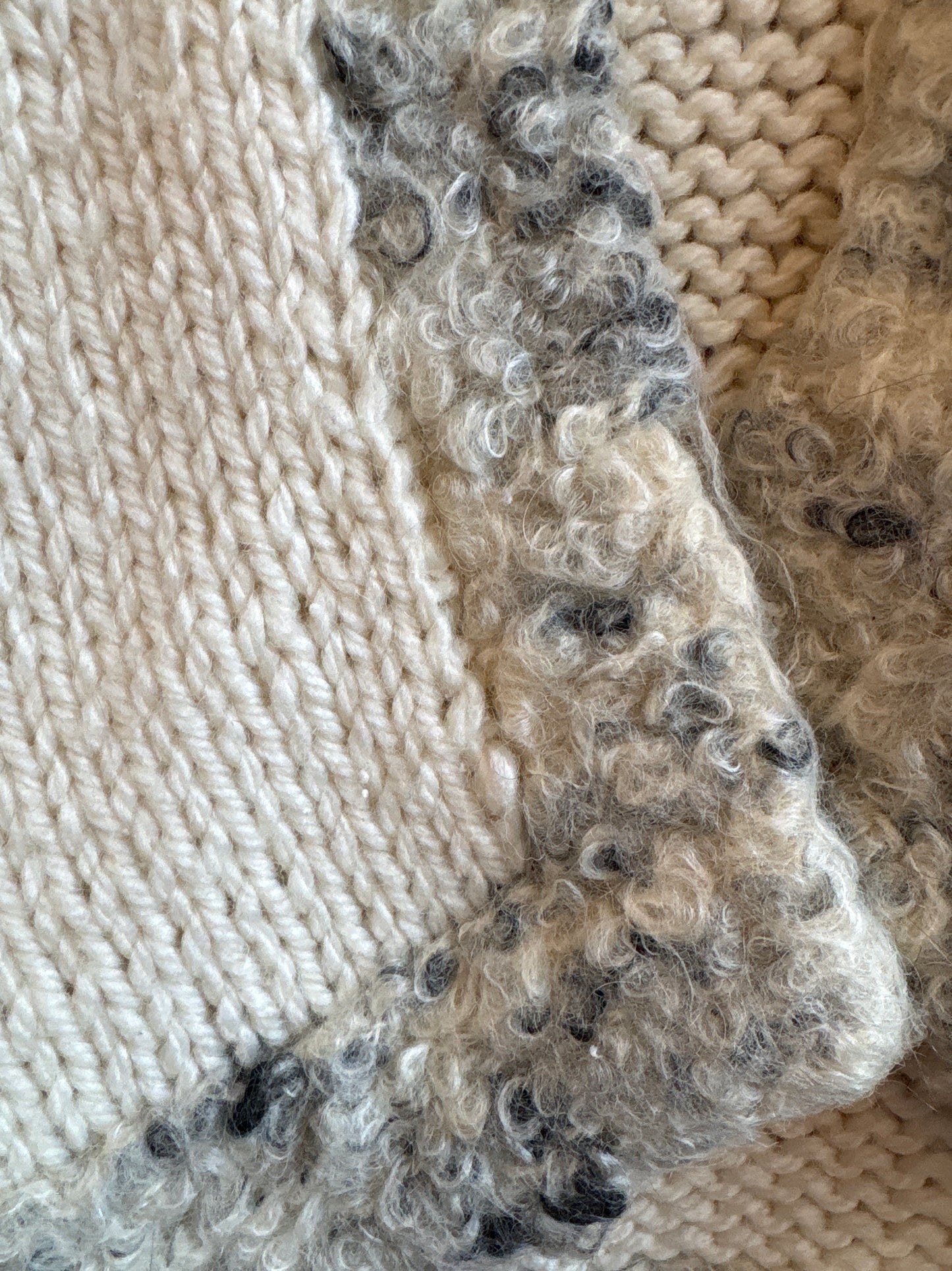 Homemade Knit Vest : Persian Lamb Trim