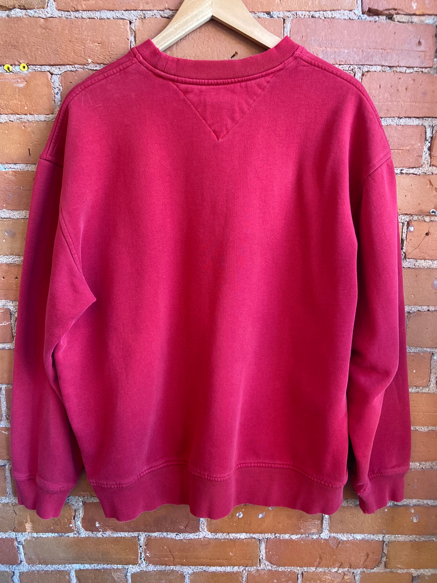 Tommy Hilfiger Distressed Red Crewneck