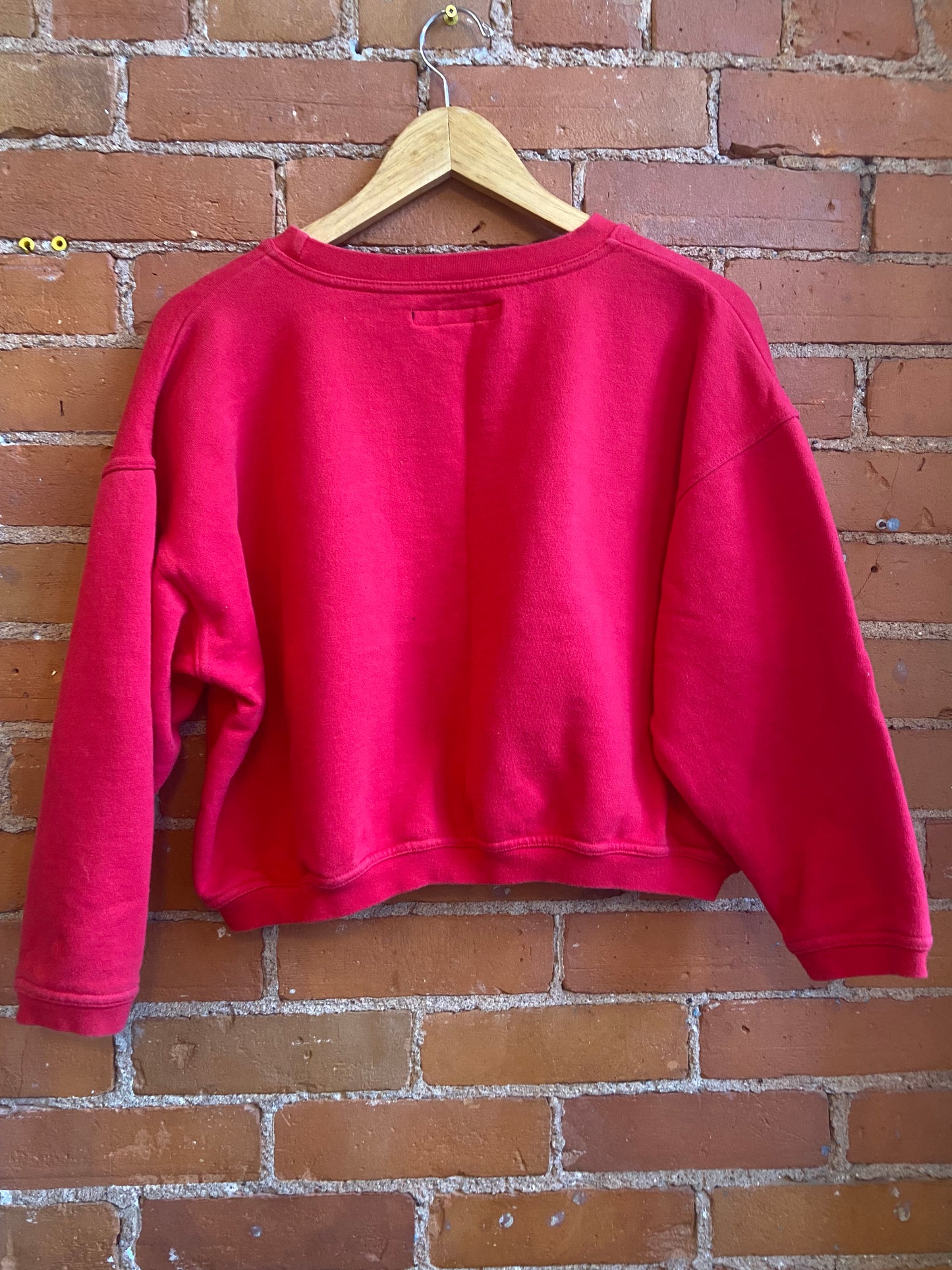 80's Red 'Rock' Embellished Sweatshirt