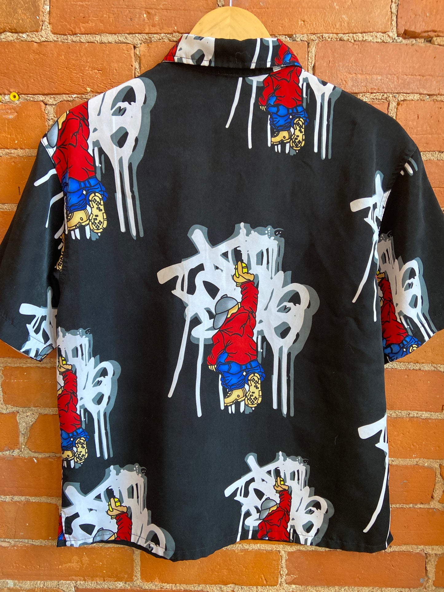 Y2K Grafitti Kid Short-Sleeve Button-Up