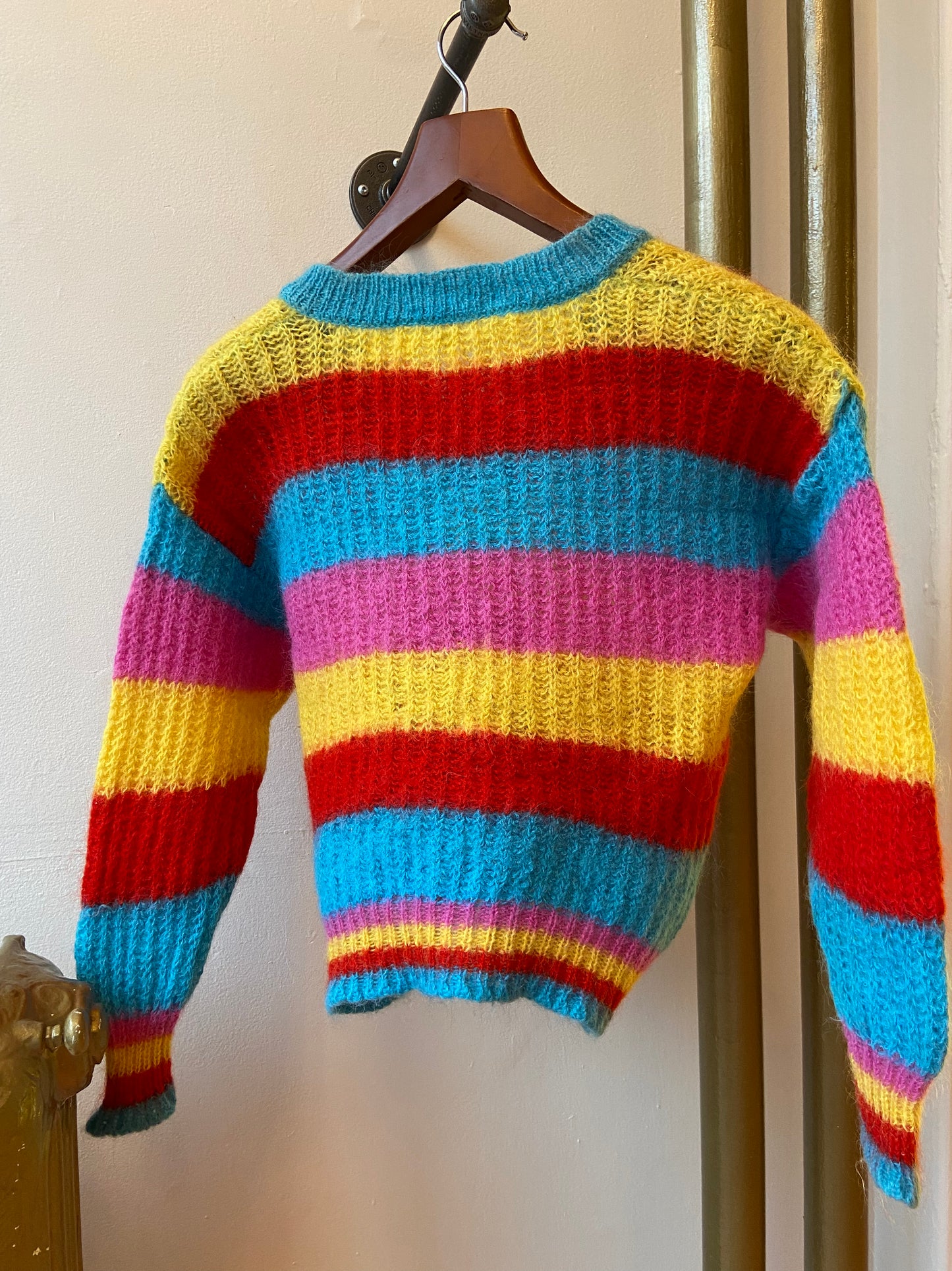 Vallina Striped Colourful V-Neck Sweater!