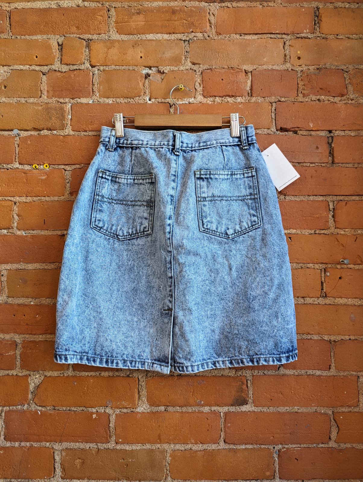 1980s Jonathan Light Acid Wash Denim Skirt