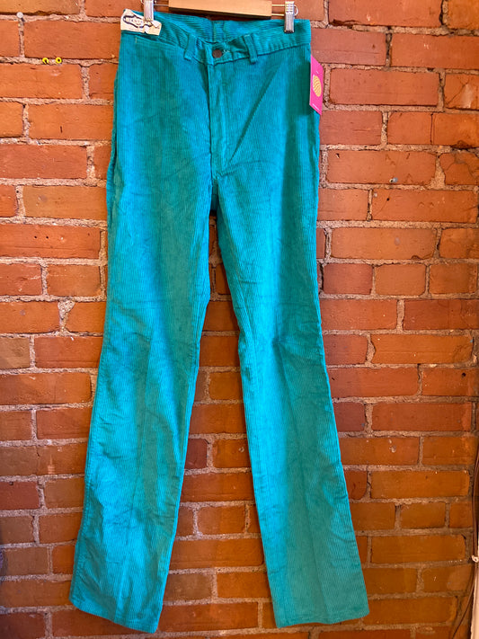 1980s Santana Jeans New With Tags Teal Corduroy Pants