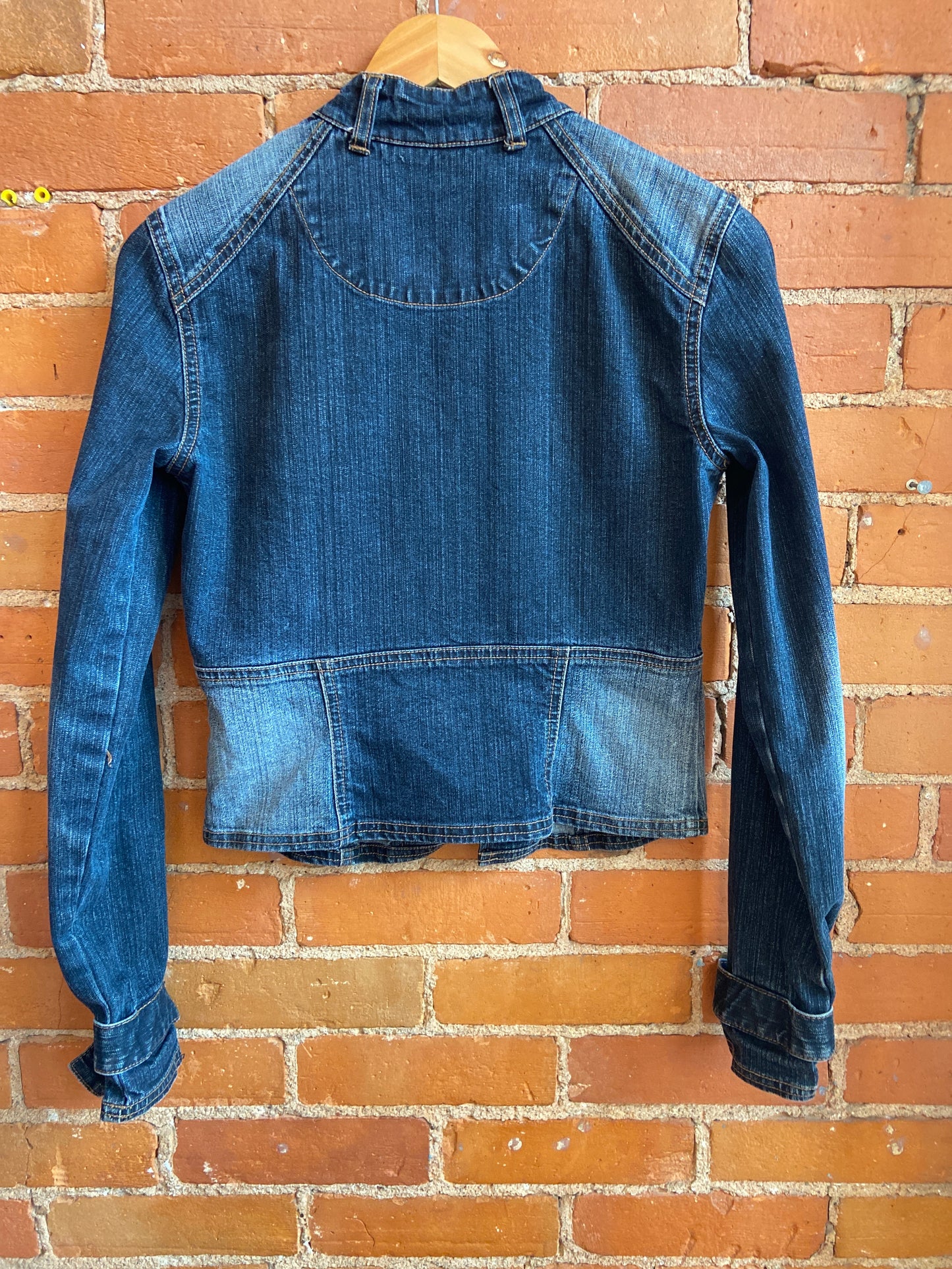 Y2K Moto Slim Fit Denim Jacket