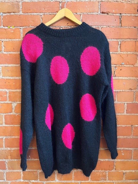 Mohair Black Polkadot Sweater