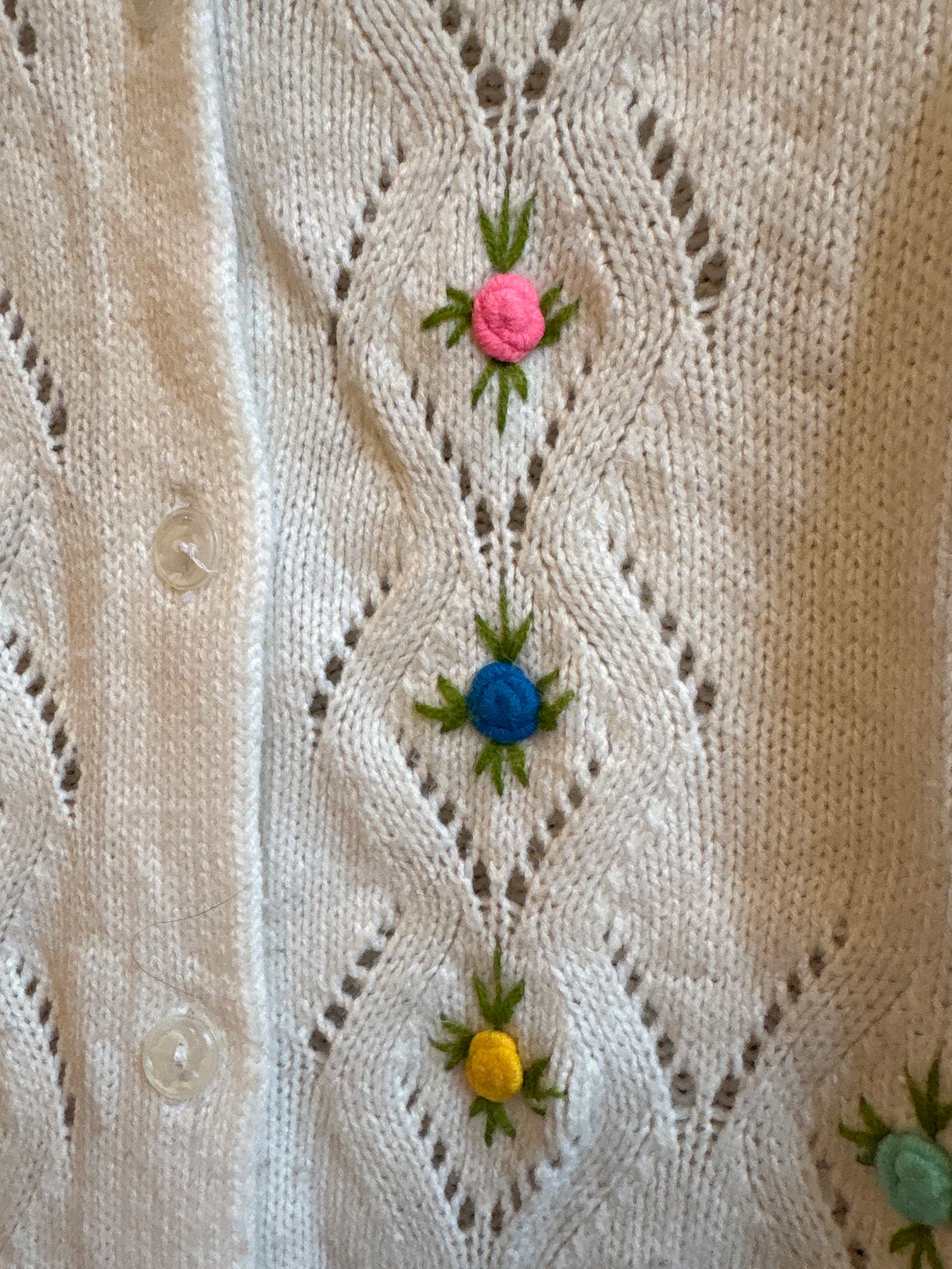Embroidered Flower Cottage Cardigan