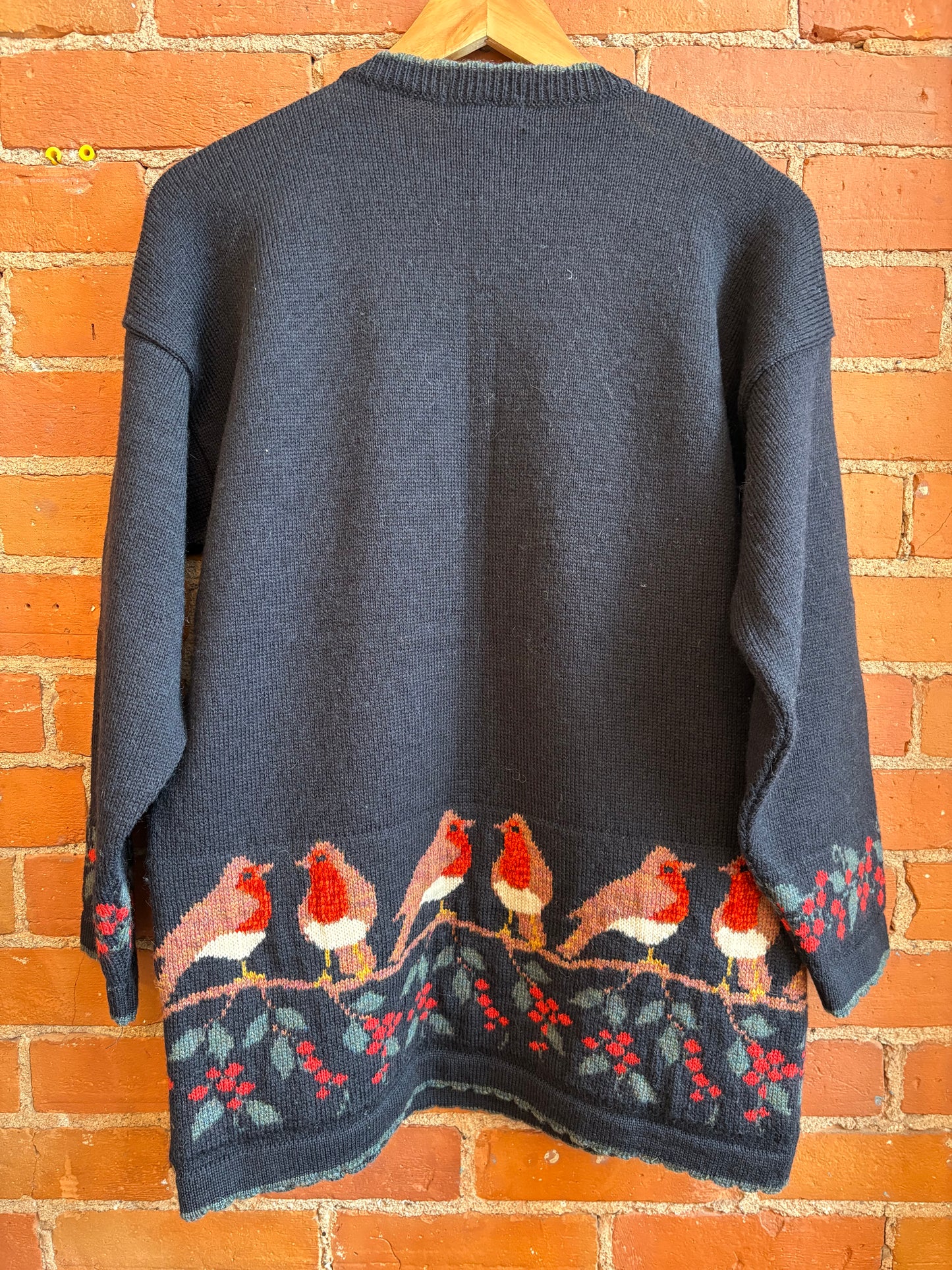 *Black Wool Robin Knit Sweater