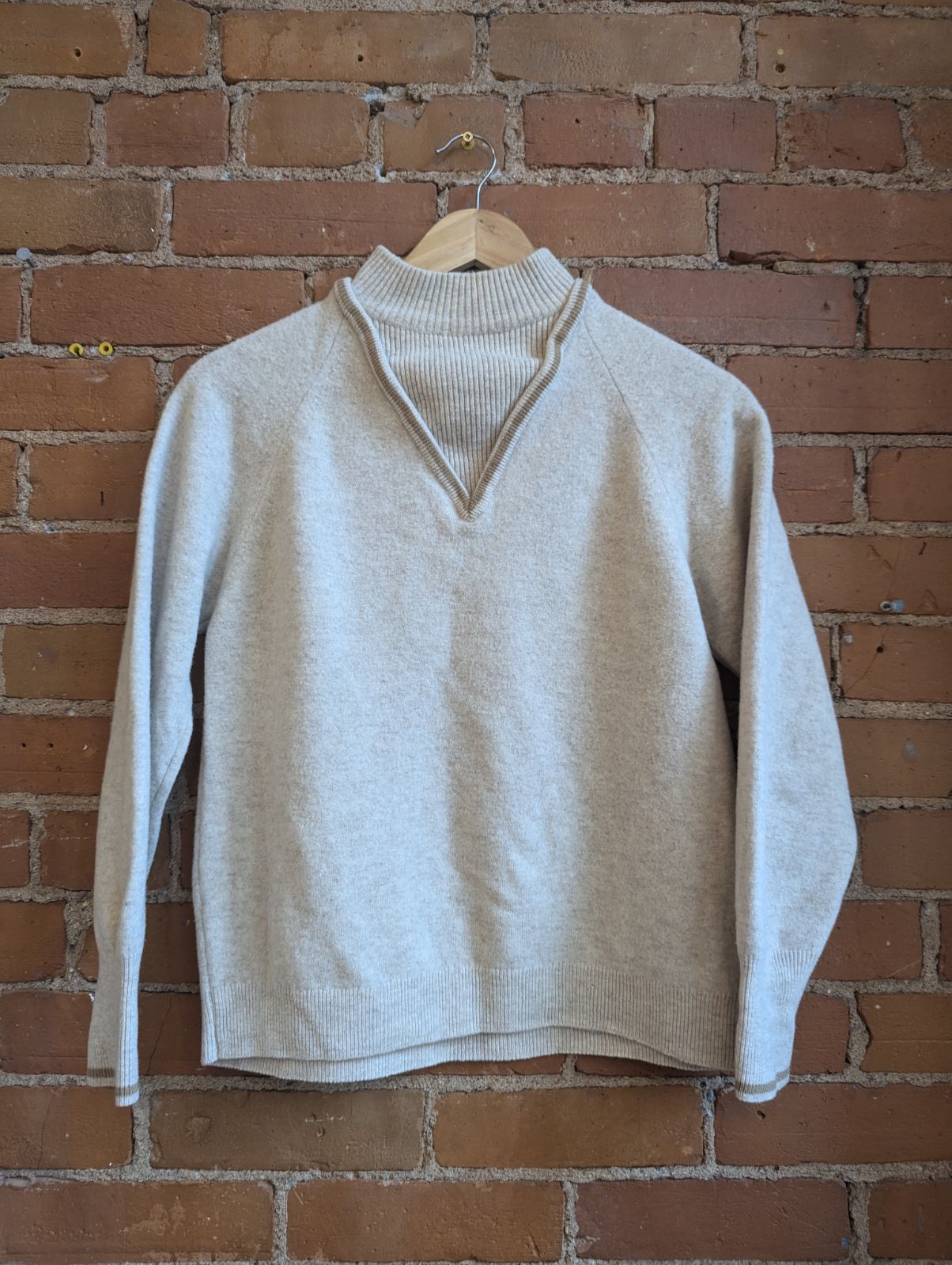 1970s St. Michael Beige Wool Sweater