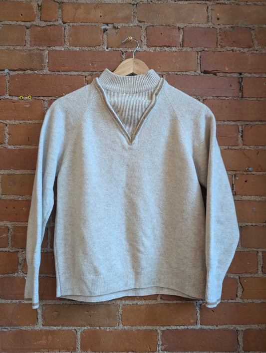 1970s St. Michael Beige Wool Sweater