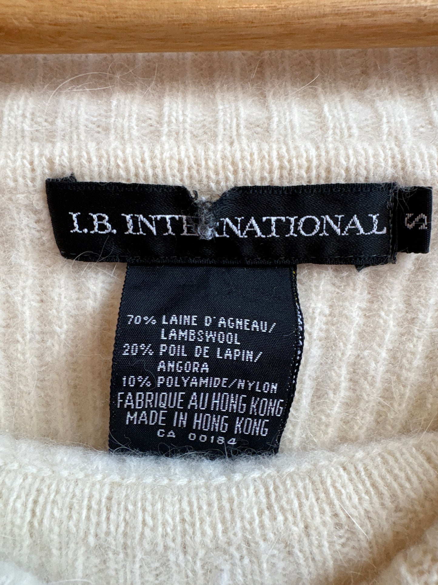 Cream Lambswool Off-The-Shoulder Sweater