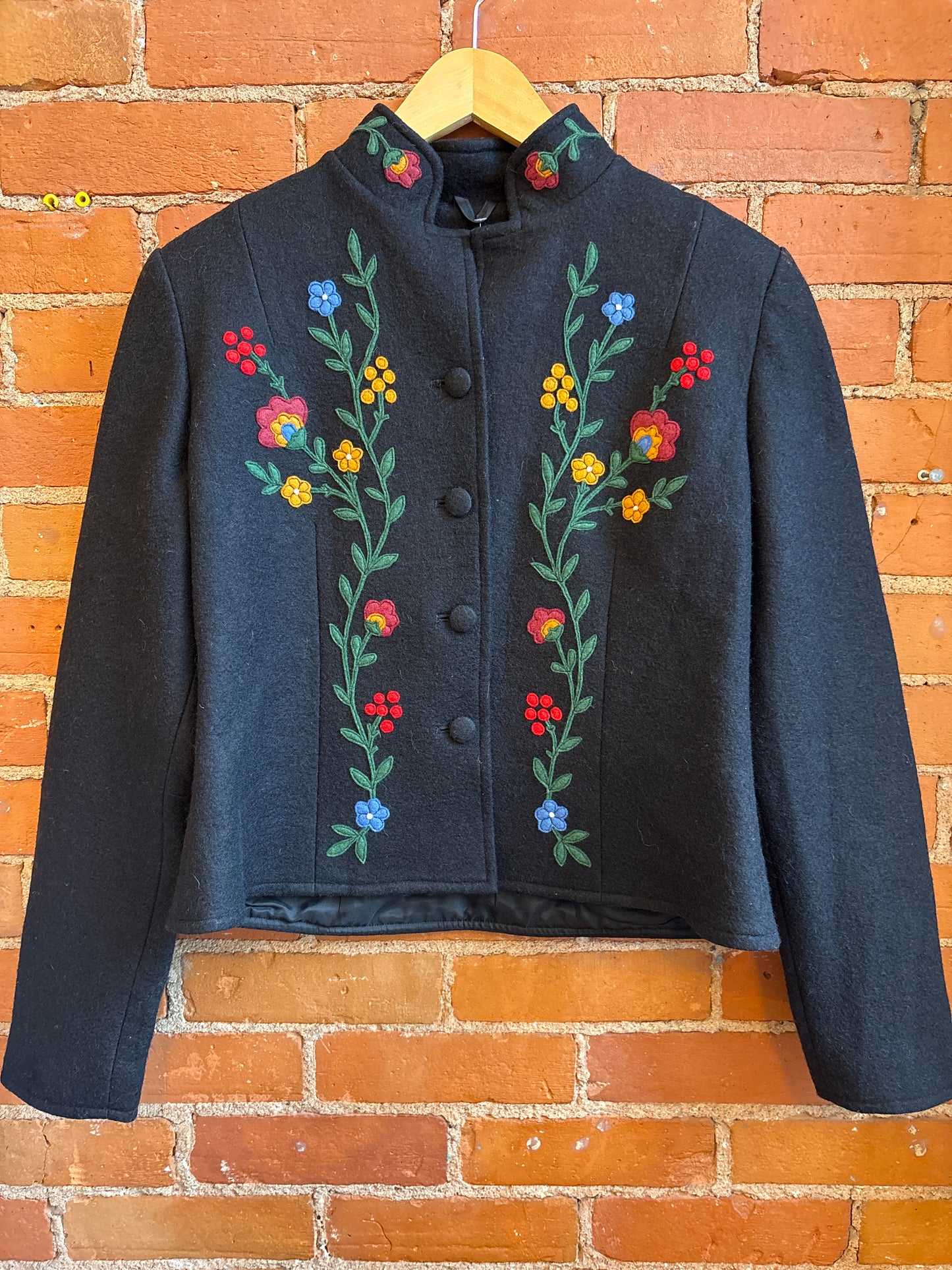 Black Boiled Wool Felted Jacket