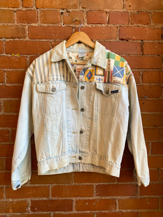 90s Printed Denim Jacket