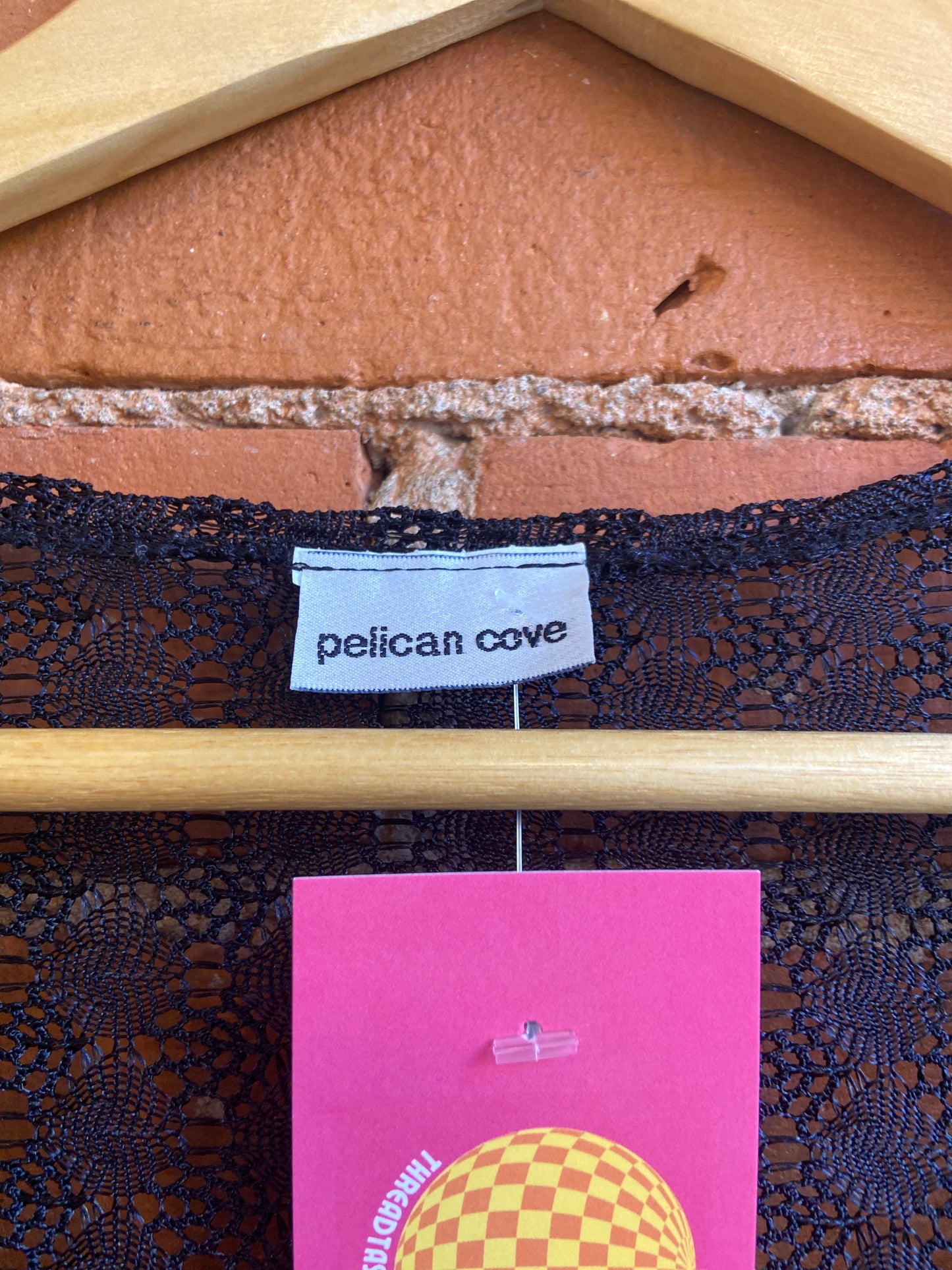 1990s Black Pelican Cove Cardigan With Tie Closure and Witchy Sleeves