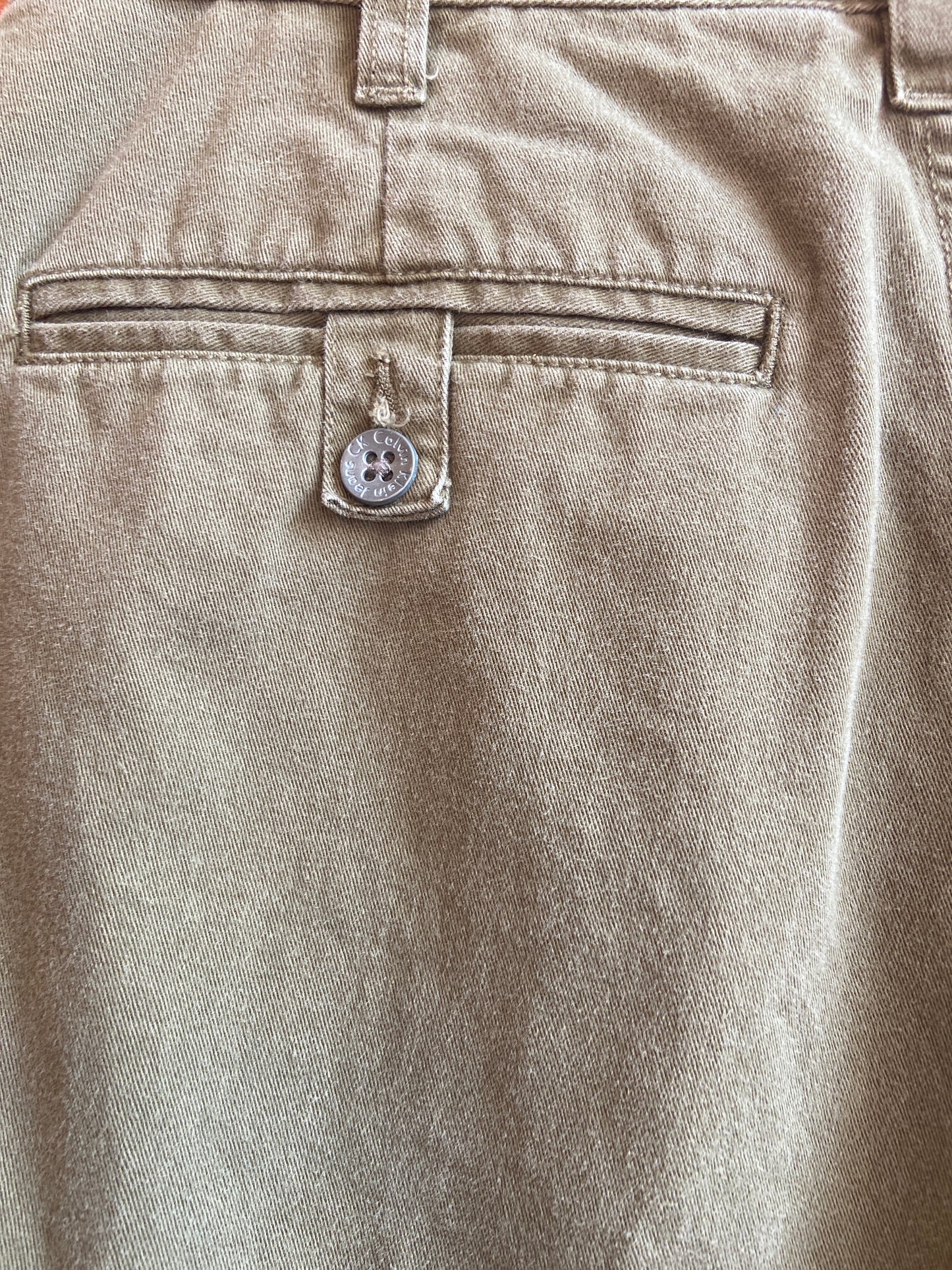 Calvin Klein Olive Cotton Cargo Shorts