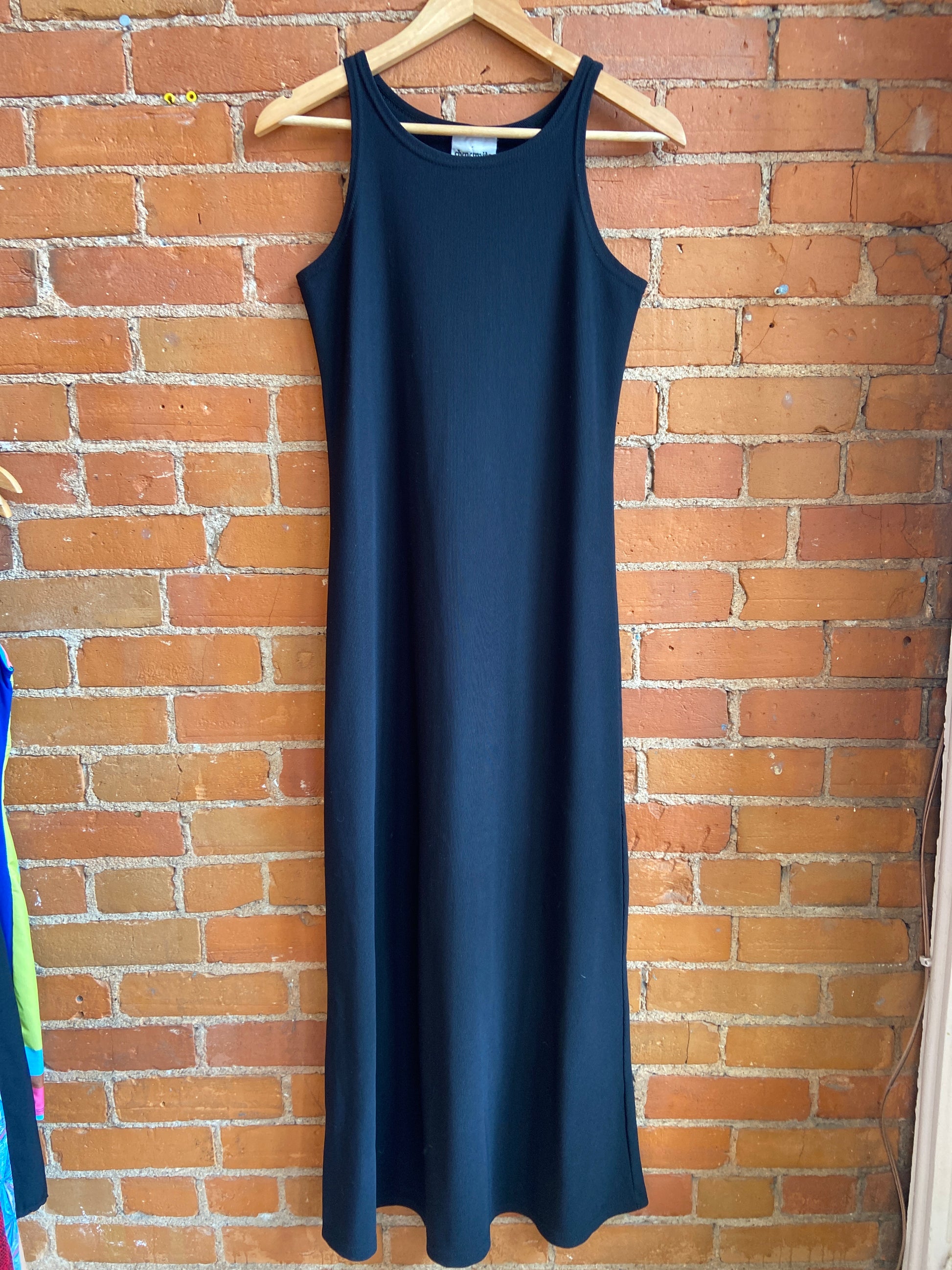 90's Black Ribbed Maxi Dress The Neighbourhood Vintage Store 90's Black Ribbed Maxi Dress The Neighbourhood Vintage Store