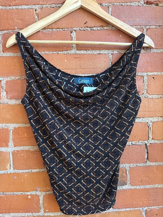 Vintage Garage Metallic Sleeveless Top