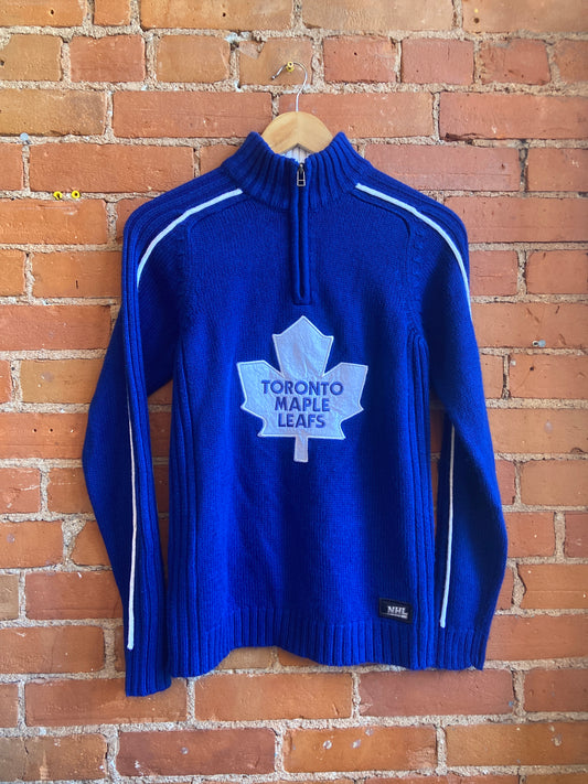 Y2K Toronto Maple Leafs Quarter Zip Sweater