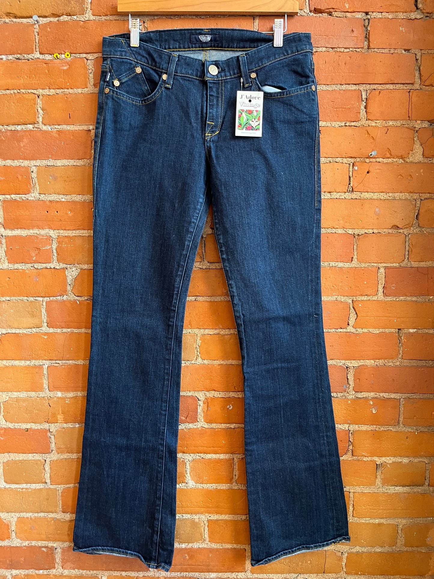 Y2K Rock & Republic Dark Low-Rise Flares