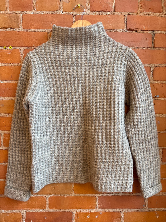 Jacob Neutral Waffle Knit Sweater