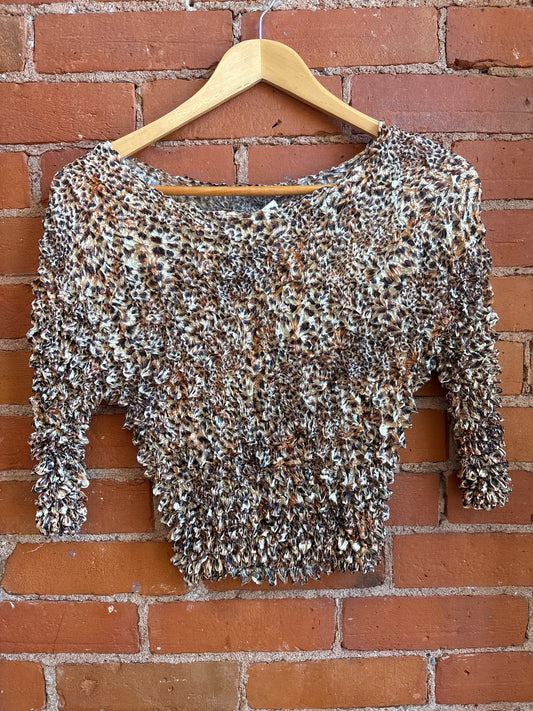 90’s Cheetah Print Popcorn Top