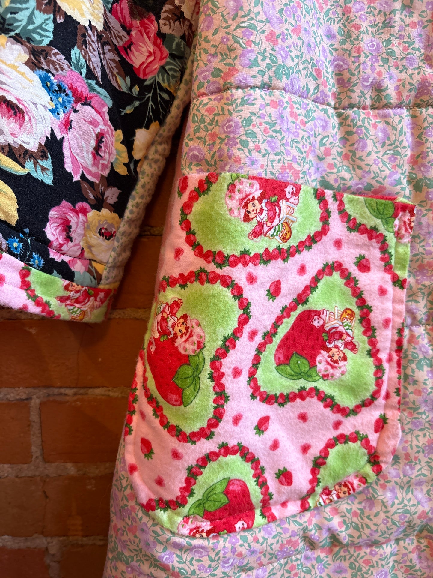 Handmade Strawberry Shortcake Maxi Coat