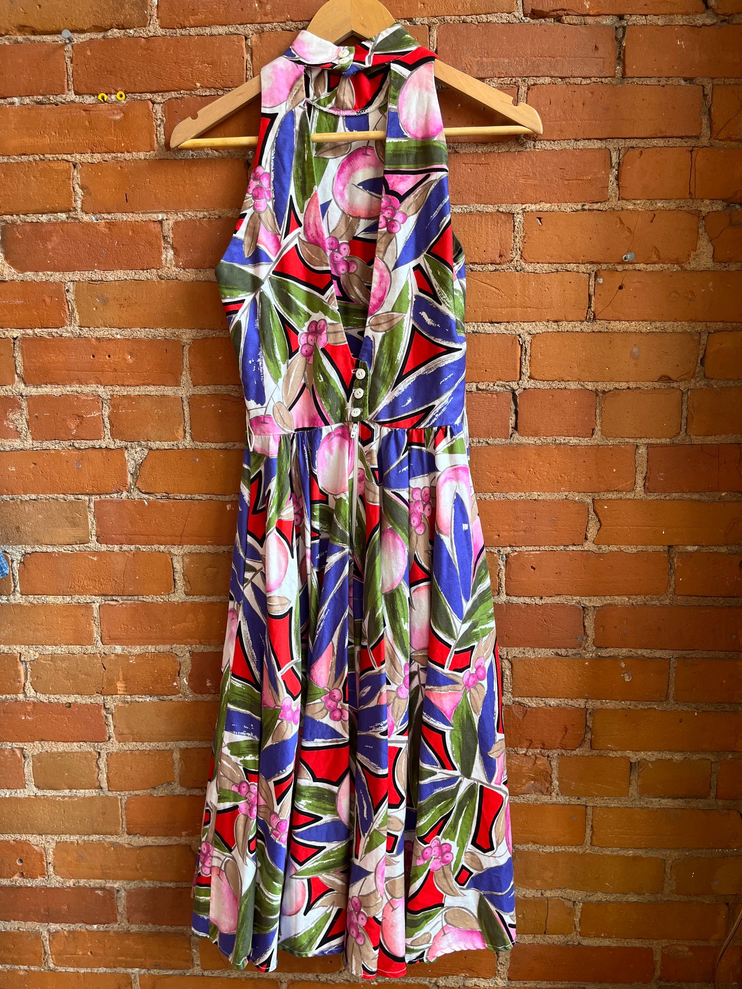 90’s Tropical Print Dress