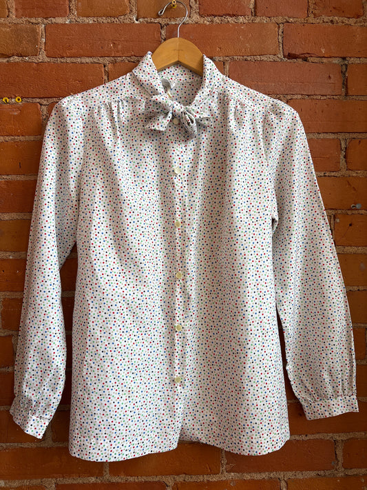 Polka Dot Top With Tie