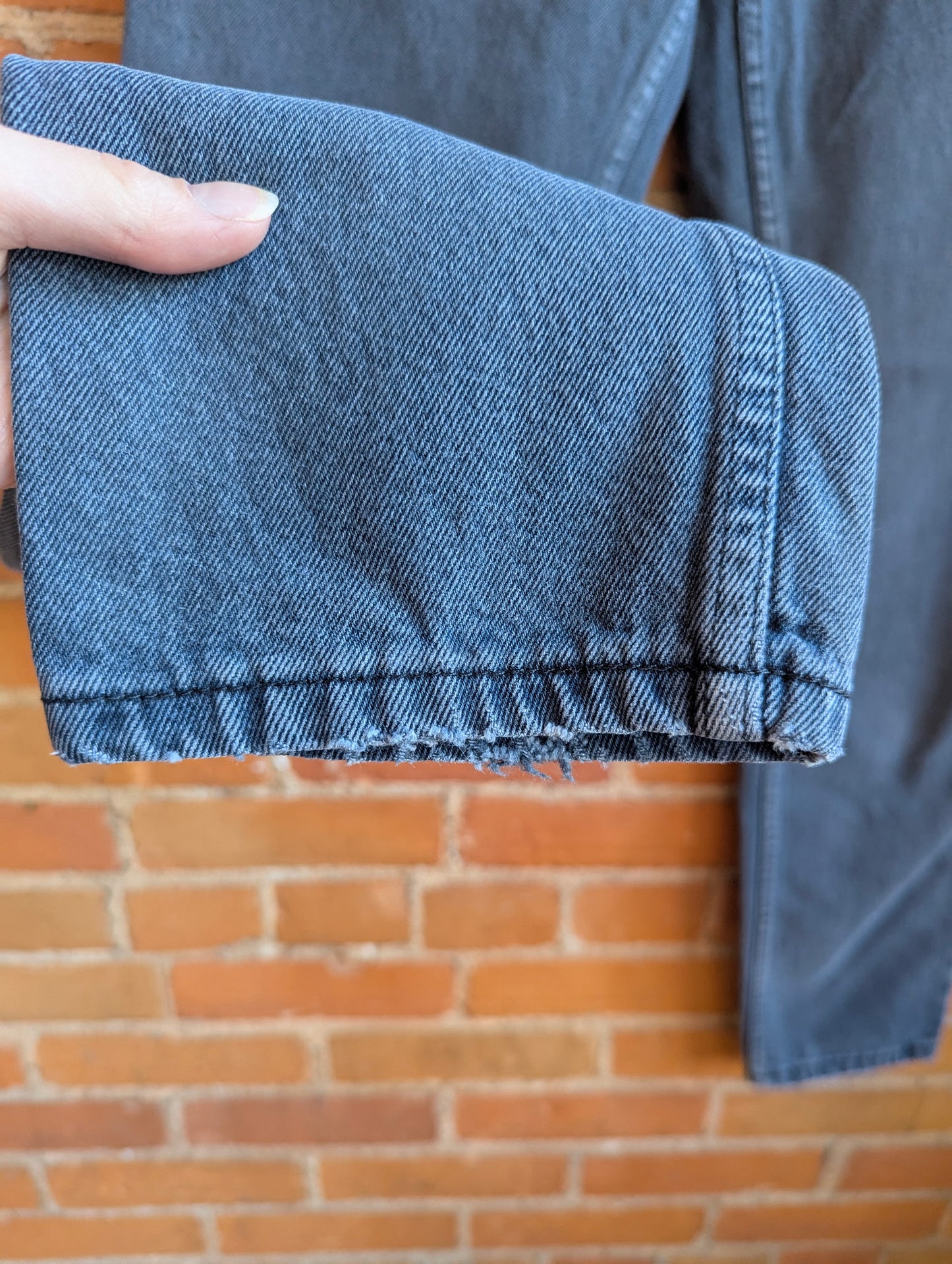 1990s Bullet Grey High Rise, Straight Leg Jeans