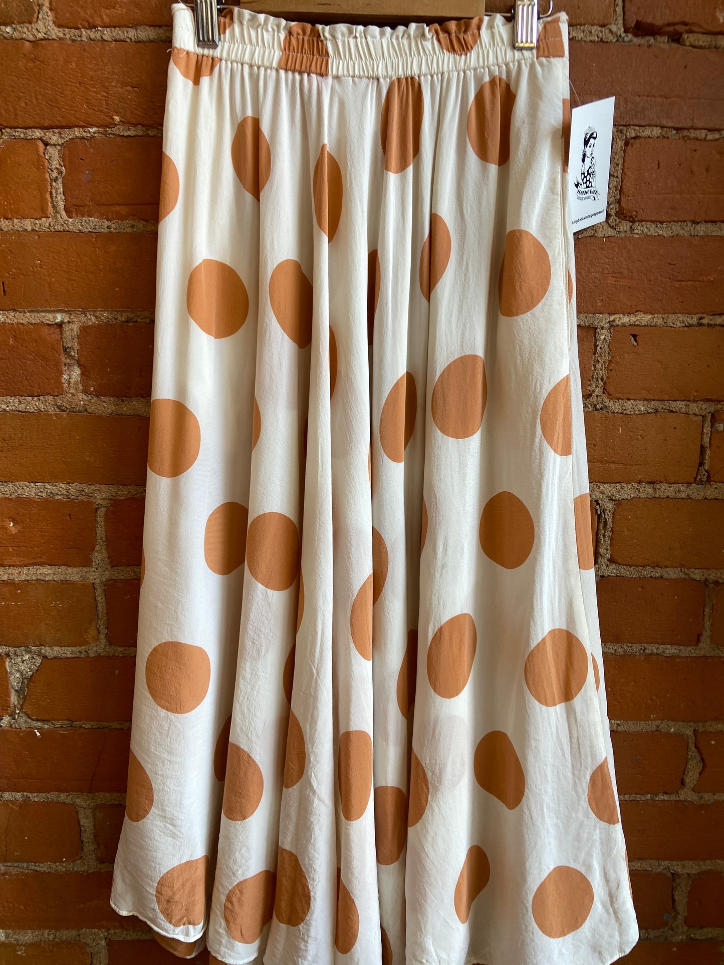 Linda Lundstrom Silk Polka Dot Skirt