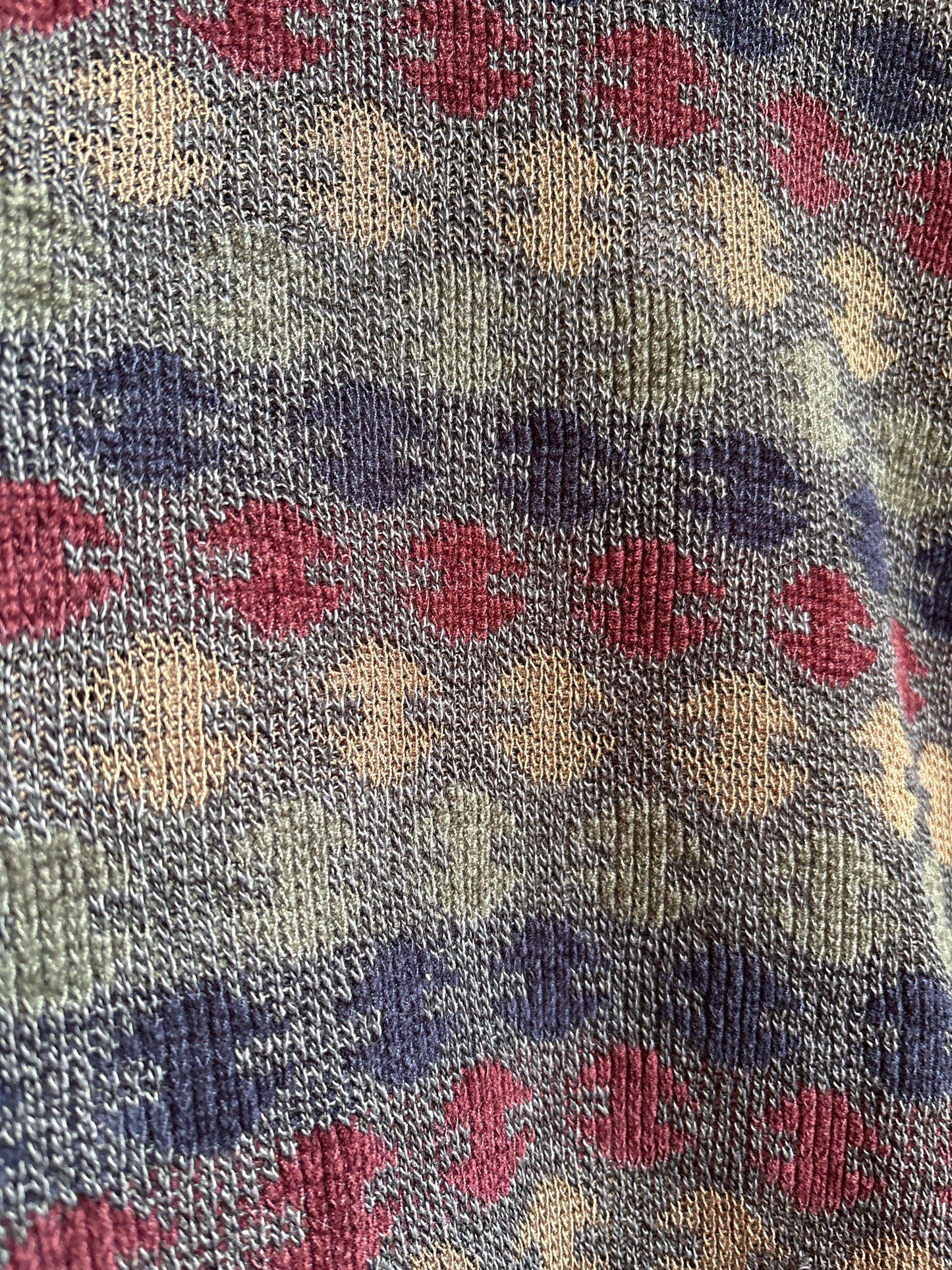 Dark Earthtone Patterned Dad Sweater