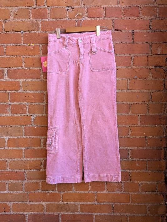 Y2K B.U.M. Equipment Pink Corduroy Cargo Pants