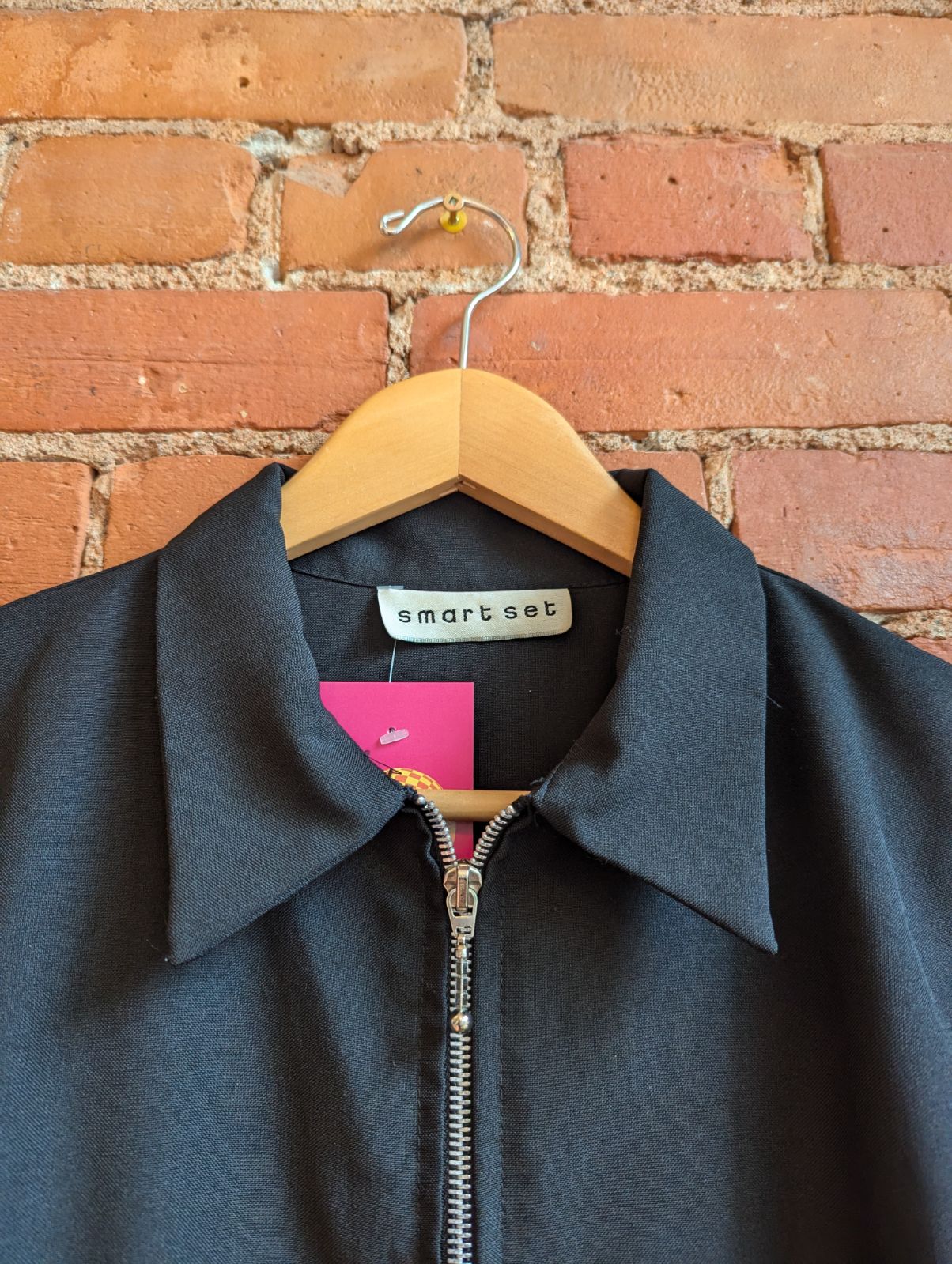 1990s Smart Set Black Zippered Jacket